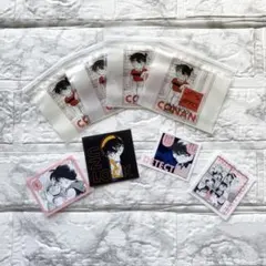 【新品未使用】3coins 名探偵コナン ストックバッグ ステッカー 8点