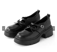 リボンストラップ厚底ローファー[zr1205]24cm