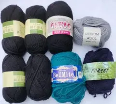 シティー 純毛並太　アソートセット　新品未使用+残り糸　長期保管品