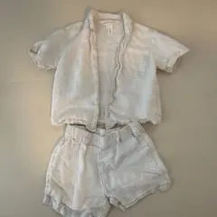 H&M ADORABLES リネン セットアップ 104cm 3-4y