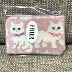 新品未使用】FEILER LOVERARY モフモフネコチャン 舟形ポーチS - メルカリ