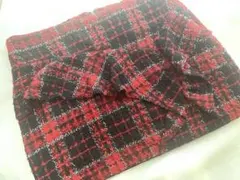 ZARA ザラ ツイード チェック ミニスカート レッド ブラック