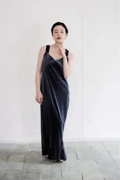 ワンピース maison celon shirring drape velour dress maison celon shirring drape velour dress - メルカリ