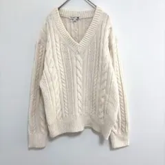 UNIQLO JW ANDERSON (L) ケーブルニット Vネック セーター