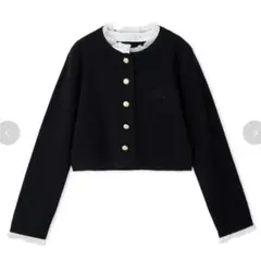 CELFORD フリルデタッチャブルカーディガン　ブラック