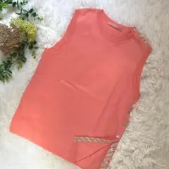 ポールスミス　ノースリーブ　コットンウール　ニットベスト　ピンク　夏　Mのサムネイル