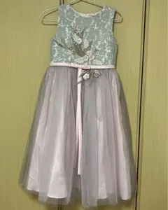 150㎝ピンクグレーのドレス　ピアノ発表会