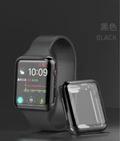 AppleWatch カバー ケース ブラック38/40/42/44mm