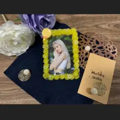 トレカケースデコ　ホイップデコ　トレカデコ　硬質ケース　オタ活　推し活　黄色