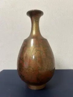 C-1 ロイヤルドルトン フランベ ウッドカット 1616 花瓶 箱付き 花器