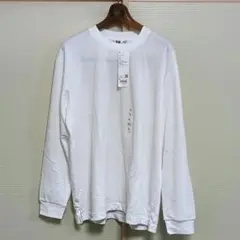 4 新品 ユニクロ　エアリズムコットン 長袖Tシャツ　ネイビー　XLサイズ