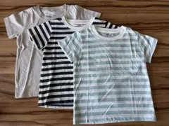 【美品】無地Tシャツ100 3枚セット