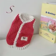 犬服　ペット服　猫　もこもこ　ふわふわ　ベスト　前ボタン　犬　ドックウェア　防寒