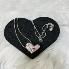 SWAROVSKI スワロフスキー ハート ドロップネックレス 約45センチ