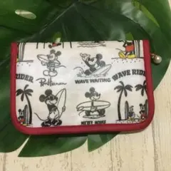 ディズニー　ミッキー　マルチケース　パスポートケース　ハワイ☆サーフィン柄
