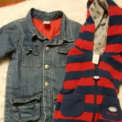 babyGAPデニムつなぎ　カーターズパーカー