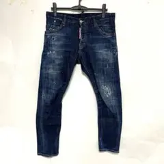 DSQUARED2 ダメージリペア加工 スキニー デニムパンツ 46 中古