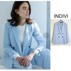 indivi【こなれSETUP／裏なし／UVケア／吸水速乾】ダブルジャケット