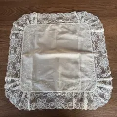 【タグシール付】銀座 和光 ＷＡＫＯ レース　綿麻 ひざ掛けハンカチーフ