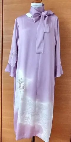リメイク着物ロングワンピースボレロ付き正絹加賀友禅染作家物