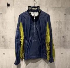 90s NIKE ナイキ ナイロンジャケット ハーフジップ 刺繍ロゴ L