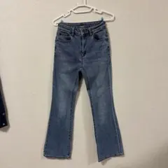 GU ブーツカットデニム ライトブルー