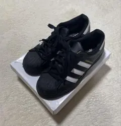 adidas Superstar ブラック スニーカー 6.5 US