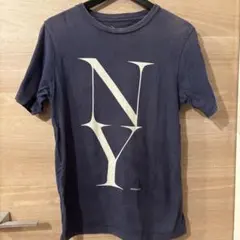 サタデーズサーフニューヨークシティー Tシャツ ネイビー Sサイズ NYロゴ
