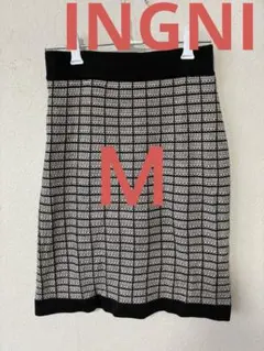 INGNI モノトーン チェック柄 ニット タイトスカートのサムネイル