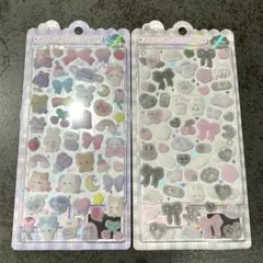 ふわふわドロップシール　フロッキー　ボンボンドロップシール　ひらがな　まとめ売り