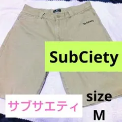 subCiety 刺繍入りショートパンツ M ベージュ♡ポケットLINEがお洒落のサムネイル