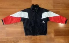 adidas ジャケット 黒/赤/白 3本ストライプ