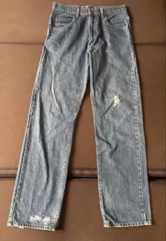 BIG JOHN ビッグジョン ダメージ加工 デニムパンツ ジーンズ 青 30のサムネイル