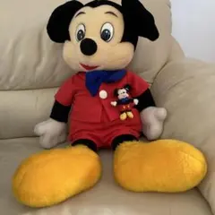 レトロミッキーマウス ぬいぐるみ 大きめ　サンアンドスター