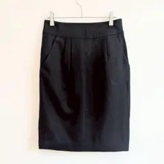 【ジャーナルスタンダード】膝丈スカート　タイトスカート　大きいサイズ　38　黒