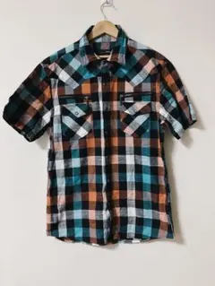 Mossimo 半袖 チェックシャツ ウエスタン風XL(m73)のサムネイル