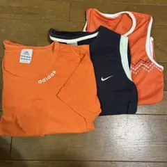 adidas Tシャツ NIKEノースリーブアシックスノースリーブ　３枚組