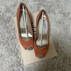 PIPPICHIPシャーベットオレンジオープントゥパンプス