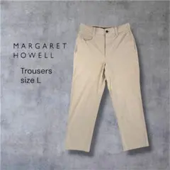 MARGARETHOWELLマーガレットハウエル 綿トラウザーズ ベージュ Lのサムネイル