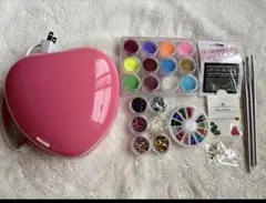【ほぼ未使用】セルフネイルアートセット ♡ハート型ライト付き