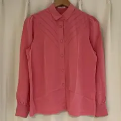 DANA PARIS 長袖ブラウス ピンク スカラップデザインのサムネイル