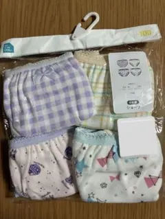 未使用　100㎝　女の子　ショーツ 4枚組 綿100%