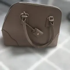 ブラウン ジッパー付きトートバッグ