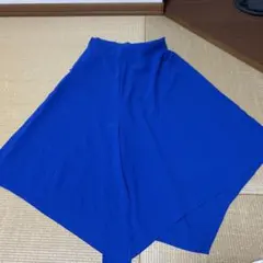 青 フレアロングスカート