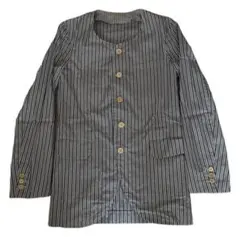 コムデギャルソンオムプリュス ノーカラー ストライプ ジャケット AD2016