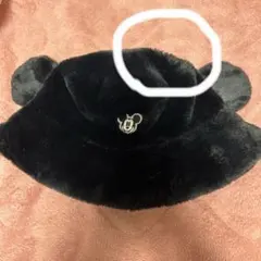 ミッキーマウス 耳付き黒 バケットハット