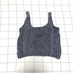 SPIRALGIRL ケーブル編みニットベストのサムネイル