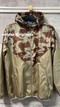レア　adidas Originals/ナイロンジップ/デザートカモ柄　古着