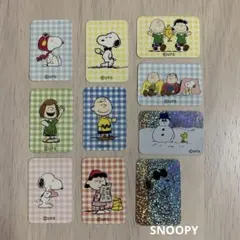 SNOOPY スヌーピー フレークシール ステッカー 平成レトロ 10枚セット②