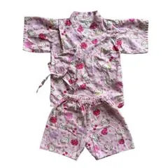 ハローキティ 甚平 100cm ピンク